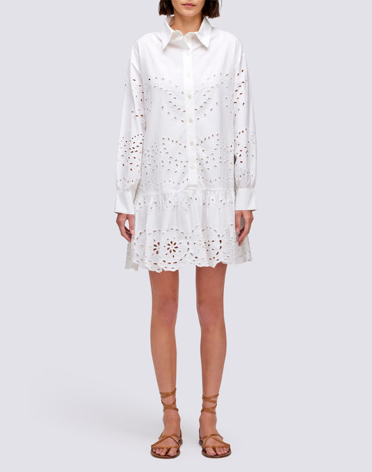 VESTIDO CORTO DE SANGALLO