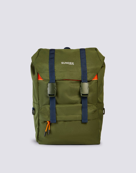 SAC À DOS MILITAIRE AVEC DÉTAILS CONTRASTÉS