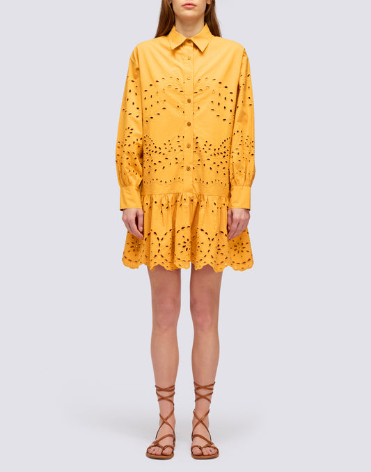 VESTIDO CORTO DE SANGALLO