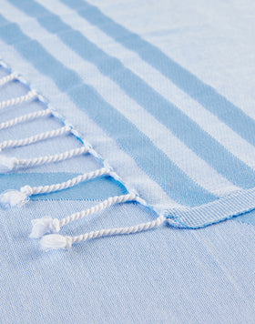 JACQUARD FOUTA BEACH TOWEL WITH LOGO