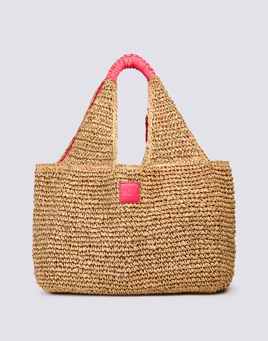 MAXI BORSA IN PAPER STRAW INTRECCIATA