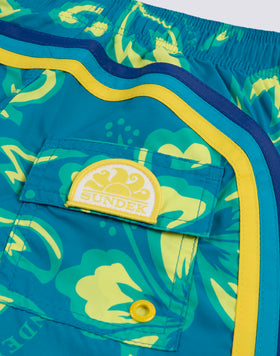 MAILLOT DE BAIN COURT REPREVE® À TAILLE ÉLASTIQUE AVEC IMPRIMÉ SK23