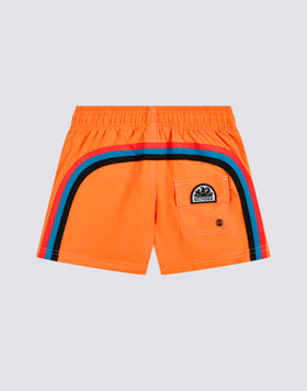 MAILLOT DE BAIN COURT À TAILLE ÉLASTIQUE EN POLYESTER RECYCLÉ FLUO REPREVE®