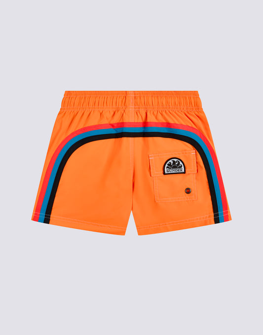 MAILLOT DE BAIN COURT À TAILLE ÉLASTIQUE EN POLYESTER RECYCLÉ FLUO REPREVE®