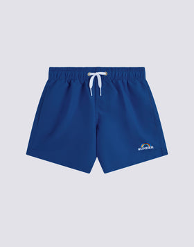MAILLOT DE BAIN COURT À TAILLE ÉLASTIQUE EN TAFFETAS EMBLÉMATIQUE AVEC BRODERIE ARC-EN-CIEL