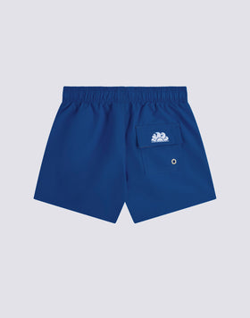 MAILLOT DE BAIN COURT À TAILLE ÉLASTIQUE EN TAFFETAS EMBLÉMATIQUE AVEC BRODERIE ARC-EN-CIEL