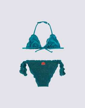 MINI BIKINI MAGNOLIA CON TOP TRIÁNGULO Y BRAGUITA DE BIKINI CON LAZOS