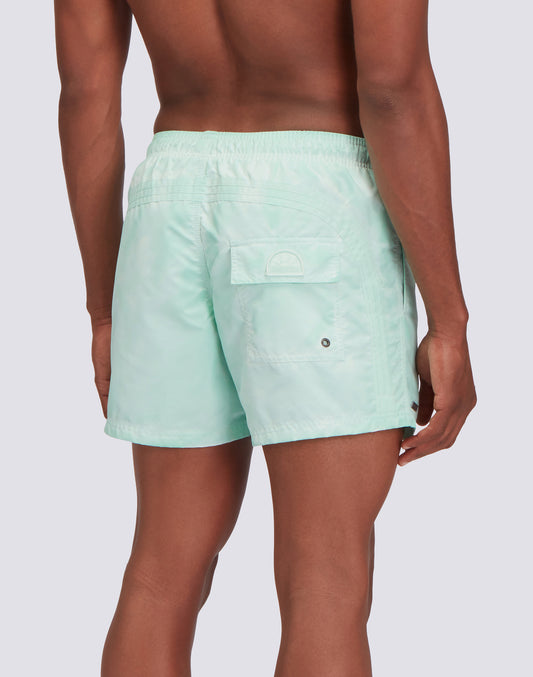 TRAJE DE BAÑO CORTO ICONIC DE TAFETÁN CON CINTURA ELÁSTICA GOLDENWAVE TINTE UNIDO