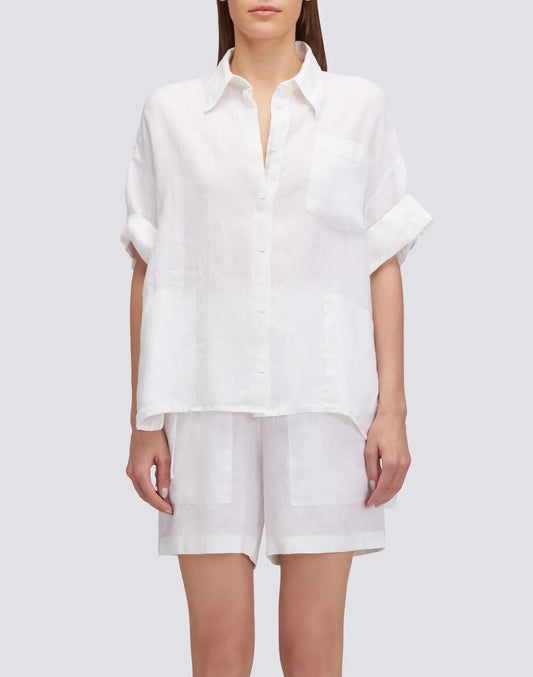 CAMICIA IN LINO IN TINTO CAPO
