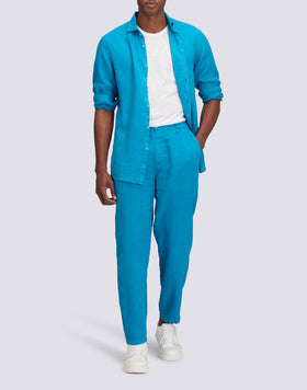 PANTALON EN LIN SEMI-EXTENSIBLE