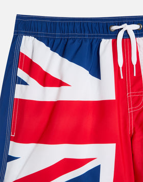 SHORT SWIM SHORTS WITH AN ELASTICATED WAISTBAND RECYCLED POLYESTER REPREVE® UNITED KINGDOM FLAG