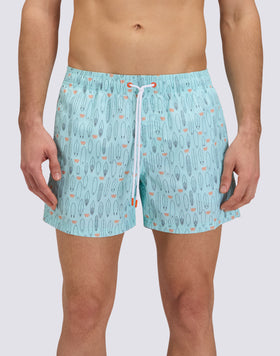 MAILLOT DE BAIN COURT À TAILLE ÉLASTIQUÉE REPREVE® AVEC IMPRESSION SURF