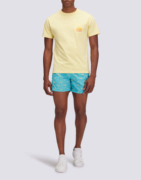 REPREVE® TRAJE DE BAÑO CORTO CON CINTURA ELÁSTICA Y COZY PALM ESTAMPADO