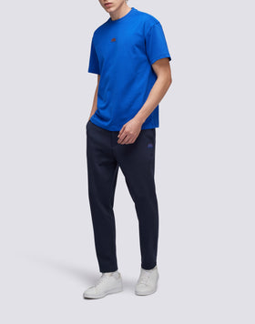CAMISETA DE ALGODÓN CON CUELLO REDONDO Y LOGOTIPO