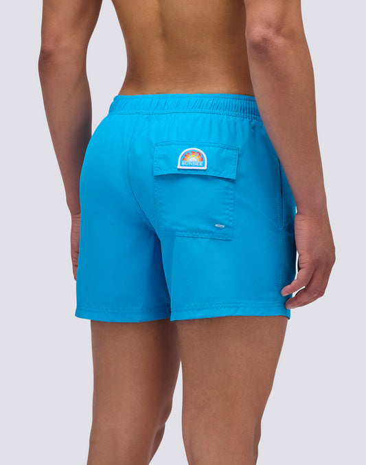 SHORT DE BAIN COURT À TAILLE ÉLASTIQUE EN POLYESTER RECYCLÉ REPREVE®