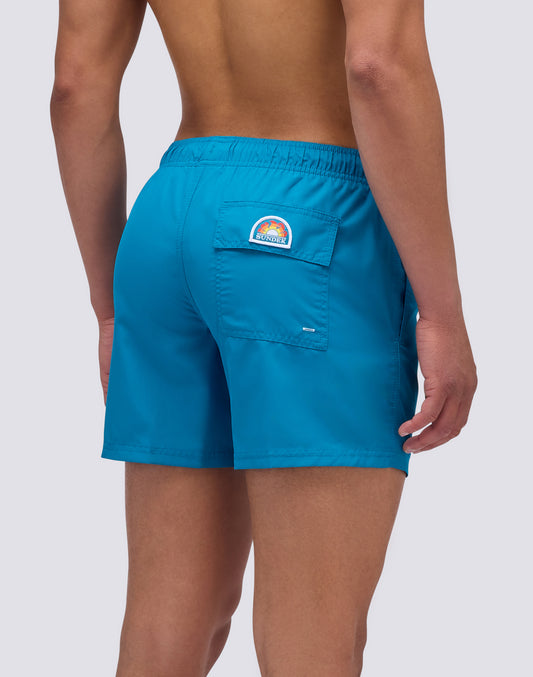 SHORT DE BAIN COURT À TAILLE ÉLASTIQUE EN POLYESTER RECYCLÉ REPREVE®