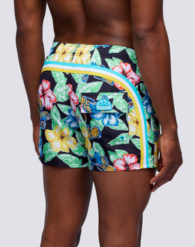 REPREVE® TRAJE DE BAÑO CORTO CON CINTURA ELÁSTICA Y ESTAMPADO ANIMAL FISH