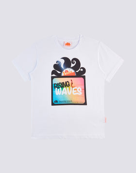 T-SHIRT MANICA CORTA CON STAMPA TROPICAL VINYL