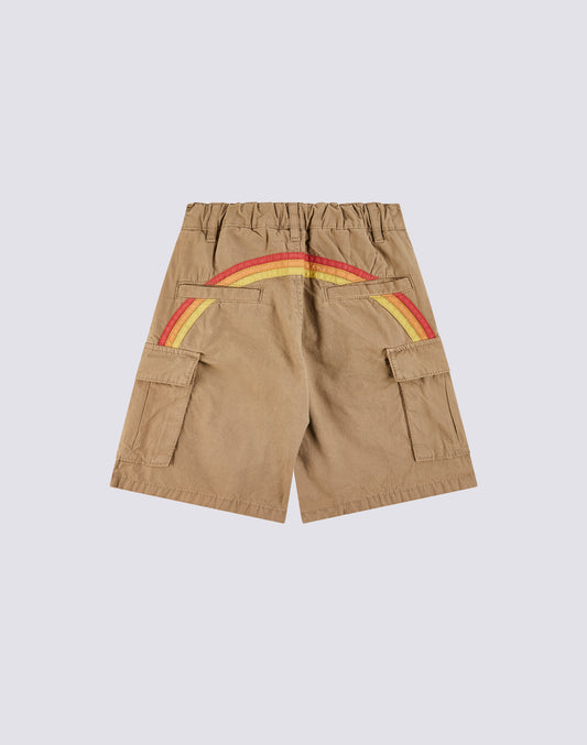 CARGO SHORTS IN GARMENT-DYED FABRIC WITH RAINBOW