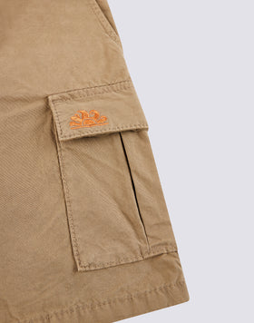 SHORTS CARGO IN TESSUTO TINTO IN CAPO CON ARCOBALENO
