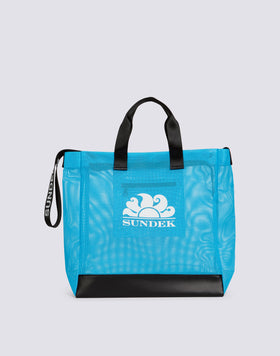 BOLSA DE PLAYA DE REJILLA CON LOGOTIPO