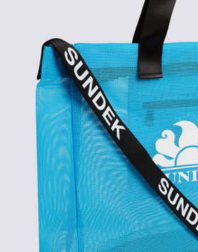 BOLSA DE PLAYA DE REJILLA CON LOGOTIPO