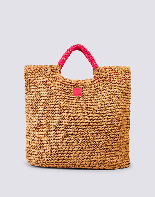 MAXI BORSA IN PAPER STRAW INTRECCIATA