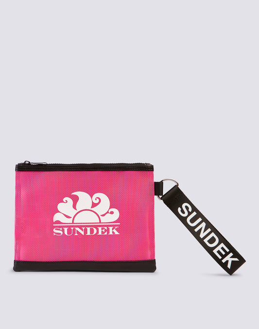 MINI POCHETTE IN MESH CON LOGO