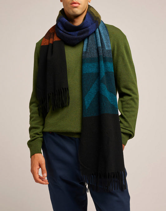 ÉCHARPE TRICOTÉE MULTICOLORE