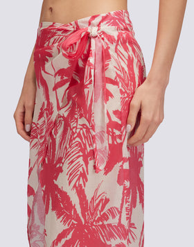 PAREO CON ESTAMPADO DE SABANA TROPICAL