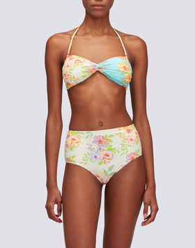QUARTZ - FLOWER BUNCH PRINTED BAND TOP