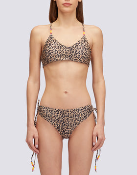 DIETRICH - SLIP CULOTTE CON COULISSE REGOLABILE STAMPA SWEET LEOPARD