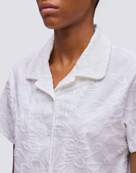 CHEMISE DE BOWLING EN ÉPONGE JACQUARD AVEC MOTIF SK23