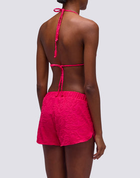 SHORT EN ÉPONGE JACQUARD À MOTIF SK23