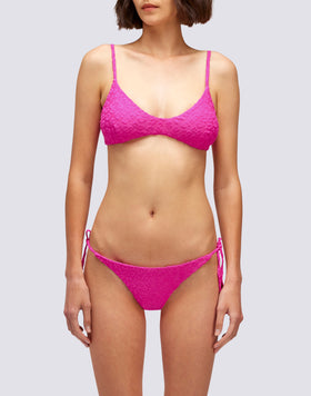 ANITA - TERRY BRIEFS WITH FLORAL JACQUARD LEOPARD MOTIF