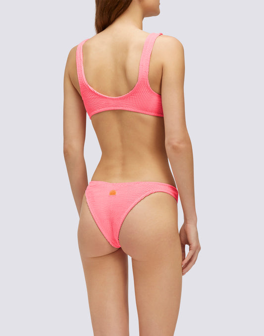 SLIP À COUTURE BASSE EN TISSU GAUFRÉ