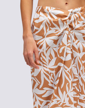 PAREO LONG IMPRIMÉ FLEURS OPTIQUES
