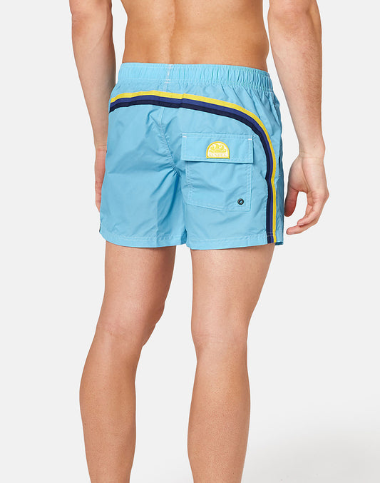 SHORT SWIM SHORTS WITH AN ELASTICATED WAISTBAND ICONIC TAFFETA