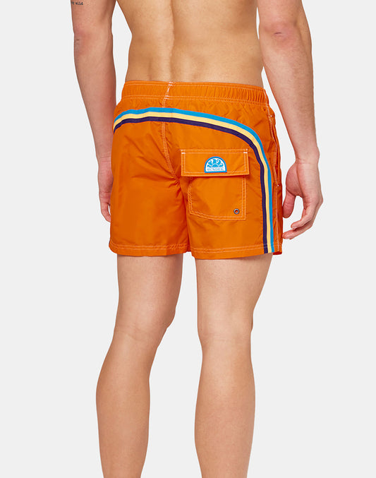 SHORT SWIM SHORTS WITH AN ELASTICATED WAISTBAND ICONIC TAFFETA