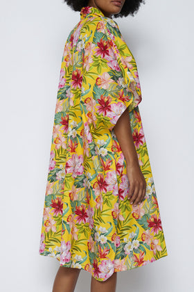 CHEMISE OVERSIZE EN COTON AVEC IMPRIMÉ FLORAL