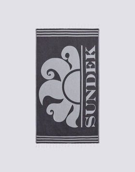 SERVIETTE DE PLAGE FOUTA JACQUARD AVEC LOGO