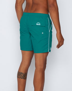 ICONIC TAFFETA STRETCH WAIST MID-LENGTH SWIM TRUNKS