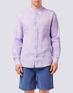 CAMISA DE LINO CON CUELLO MANDARÍN