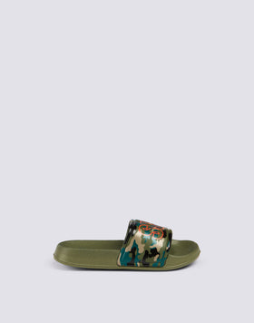 CHAUSSONS À BANDE CAMOU AVEC LOGO