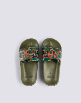 CHAUSSONS À BANDE CAMOU AVEC LOGO