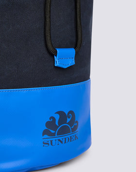SAC À BANDOULE EN COTON AVEC DES COULEURS CONTRASTÉES