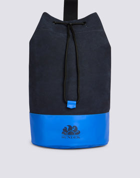 SAC À BANDOULE EN COTON AVEC DES COULEURS CONTRASTÉES