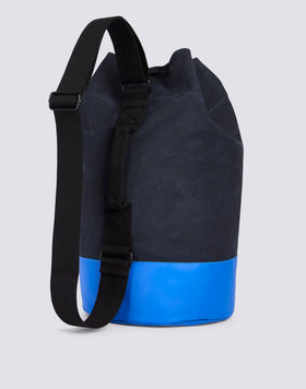 SAC À BANDOULE EN COTON AVEC DES COULEURS CONTRASTÉES