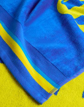 NEW CLASSIC - TOALLA DE PLAYA JACQUARD CON LOGOTIPO