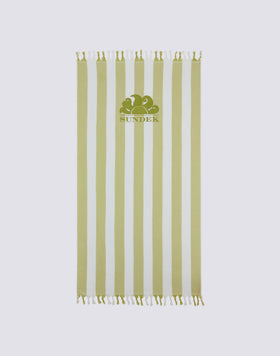 JACQUARD STRIPED BEACH TOWEL